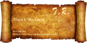 Tholt Roland névjegykártya