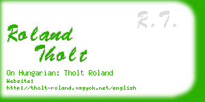 roland tholt business card